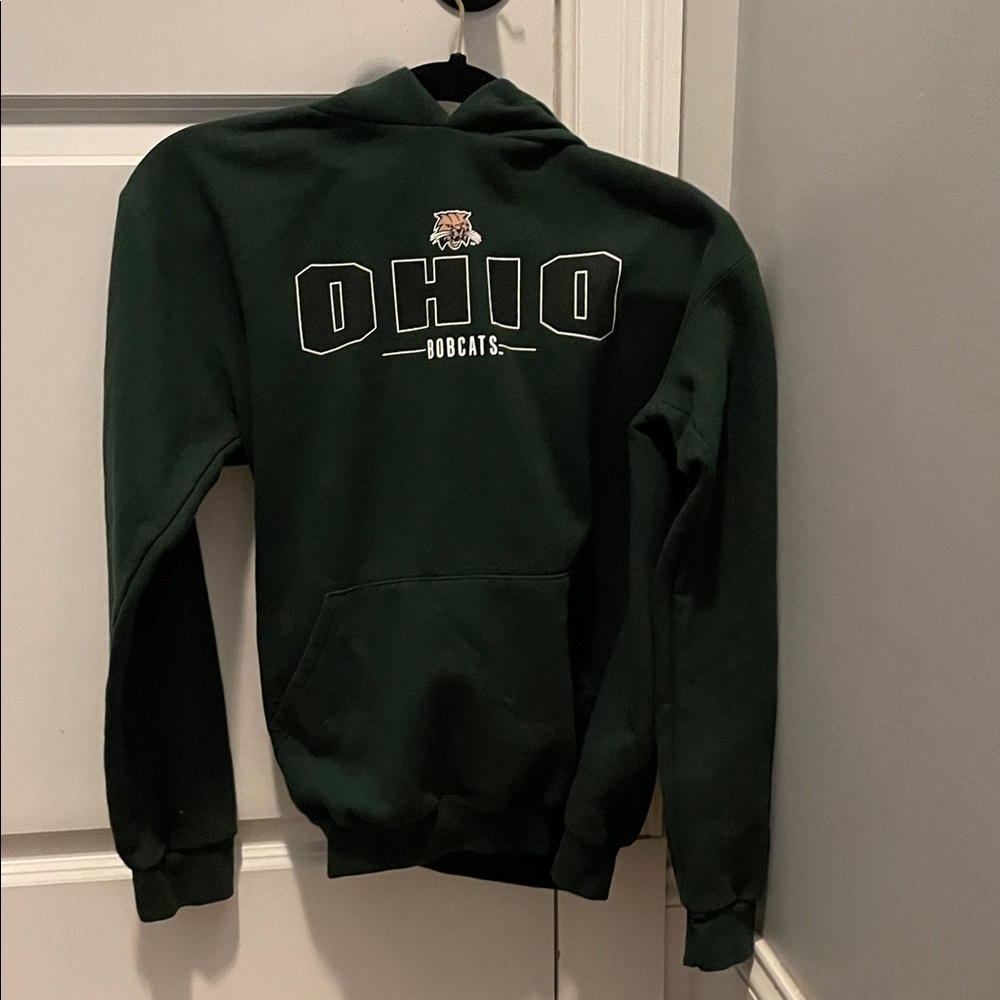 Ohio Bobcats Green Champion Hoodie